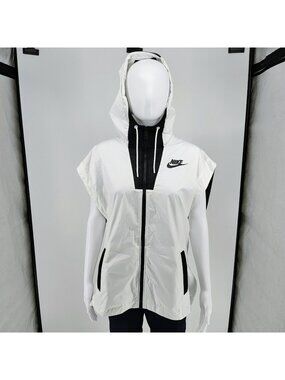 NWT Nike Women's White/Black Tech Hypermesh Vest  802549-100 (XL) -$134.95 Retai